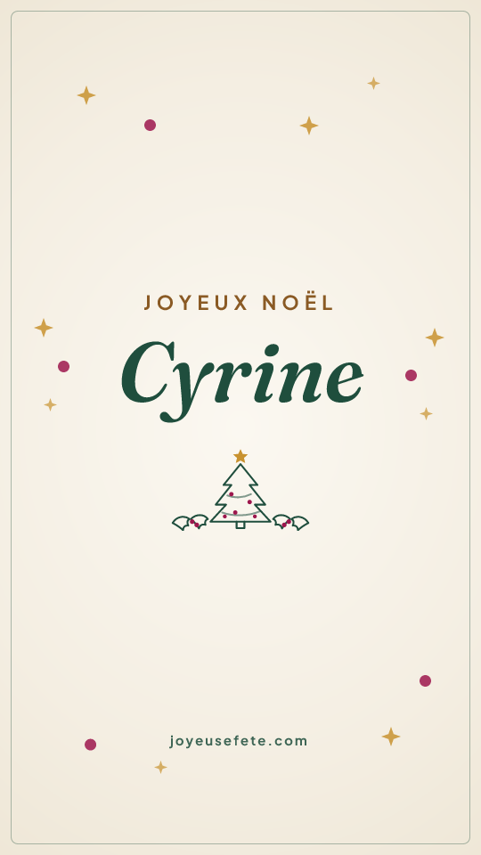 Image « Joyeux Noël Cyrine » au format story