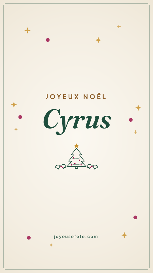 Image « Joyeux Noël Cyrus » au format story