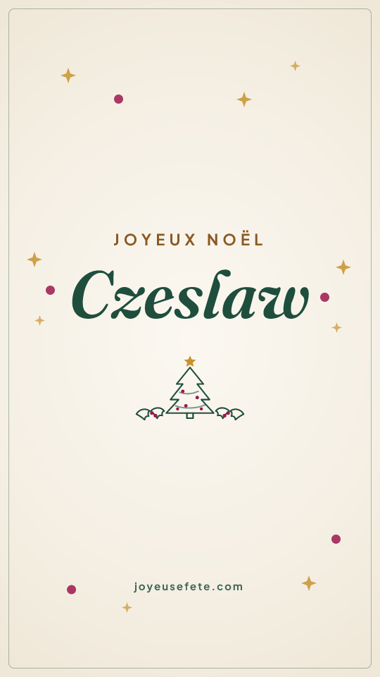 Image « Joyeux Noël Czeslaw » au format story