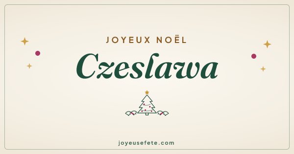 Image « Joyeux Noël Czeslawa » au format large