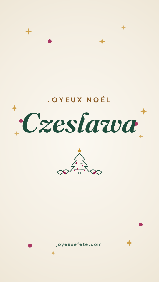 Image « Joyeux Noël Czeslawa » au format story