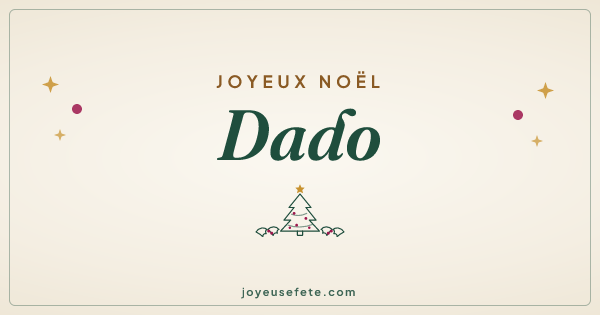 Image « Joyeux Noël Dado » au format large