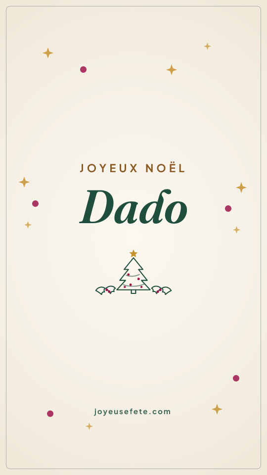 Image « Joyeux Noël Dado » au format story