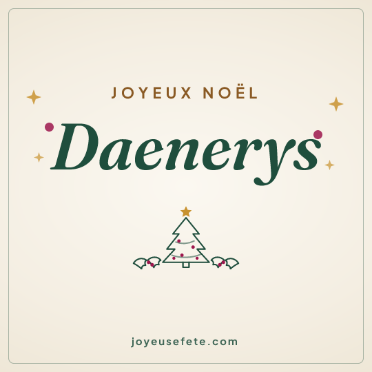 Image carrée « Joyeux Noël Daenerys » pour WhatsApp
