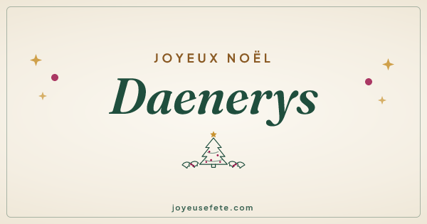 Image « Joyeux Noël Daenerys » au format large