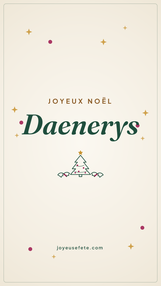 Image « Joyeux Noël Daenerys » au format story