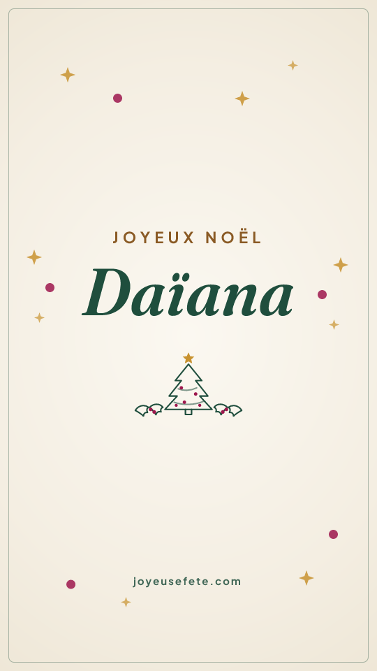 Image « Joyeux Noël Daïana » au format story