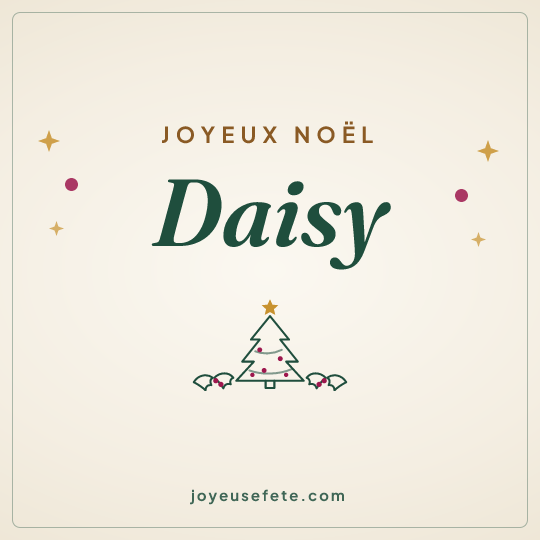 Image carrée « Joyeux Noël Daisy » pour WhatsApp