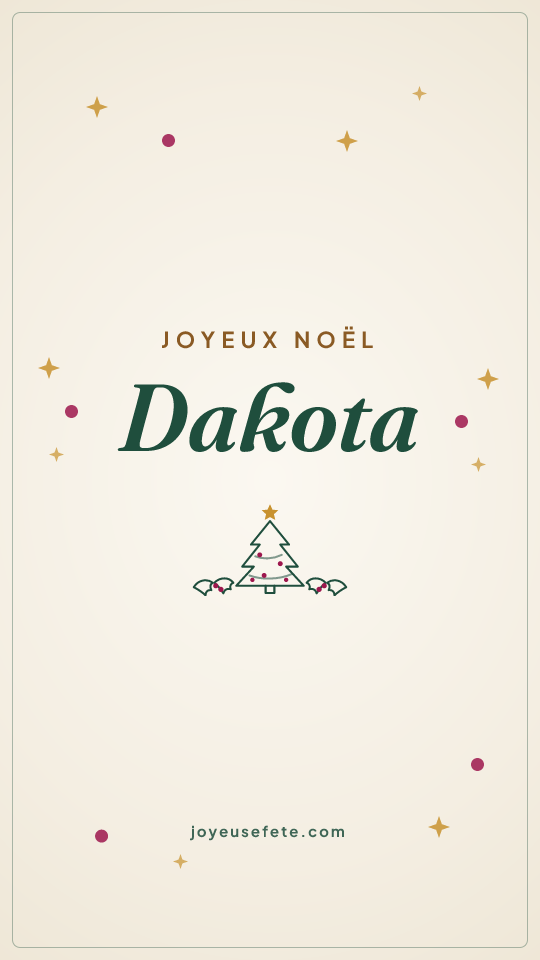 Image « Joyeux Noël Dakota » au format story