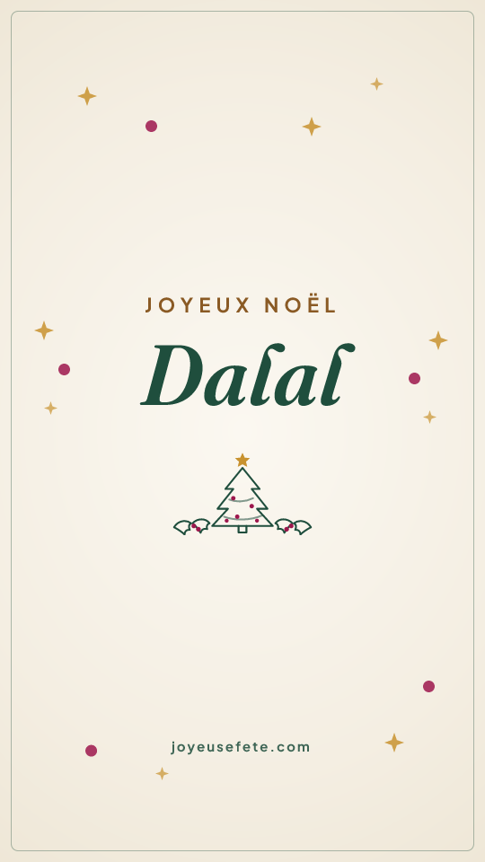 Image « Joyeux Noël Dalal » au format story