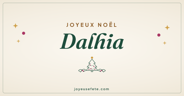 Image « Joyeux Noël Dalhia » au format large