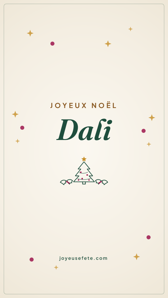 Image « Joyeux Noël Dali » au format story