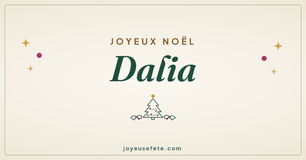 Image « Joyeux Noël Dalia » au format large