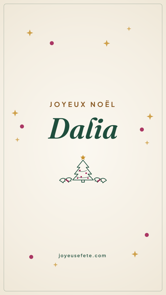 Image « Joyeux Noël Dalia » au format story