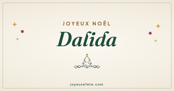 Image « Joyeux Noël Dalida » au format large