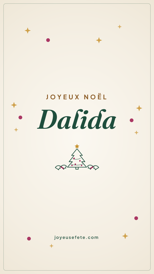 Image « Joyeux Noël Dalida » au format story
