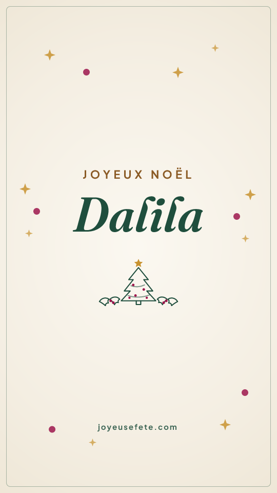 Image « Joyeux Noël Dalila » au format story