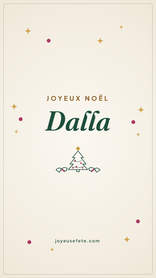 Image « Joyeux Noël Dalla » au format story