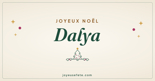 Image « Joyeux Noël Dalya » au format large