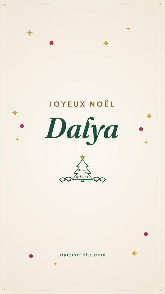 Image « Joyeux Noël Dalya » au format story