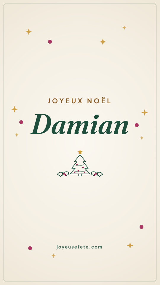 Image « Joyeux Noël Damian » au format story
