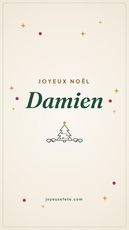 Image « Joyeux Noël Damien » au format story