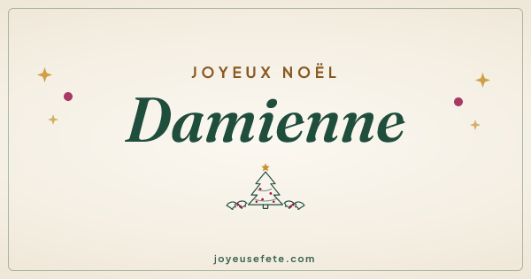 Image « Joyeux Noël Damienne » au format large