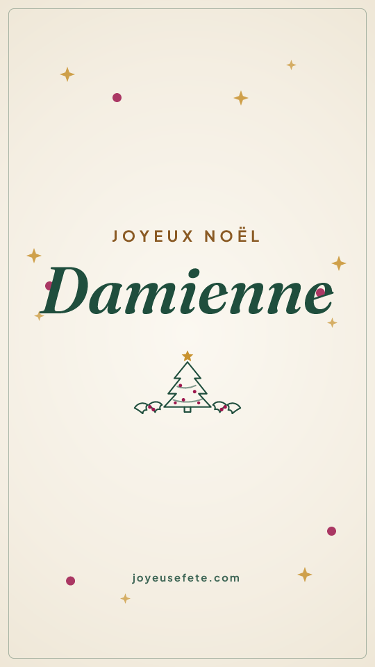 Image « Joyeux Noël Damienne » au format story