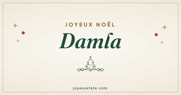 Image « Joyeux Noël Damla » au format large