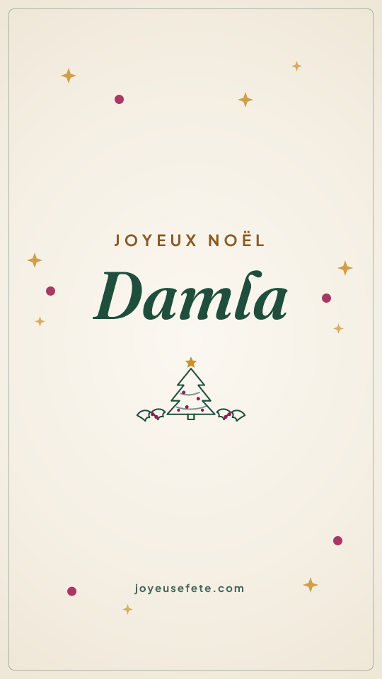 Image « Joyeux Noël Damla » au format story