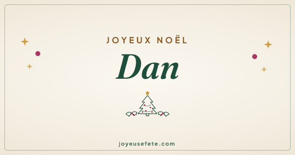 Image « Joyeux Noël Dan » au format large