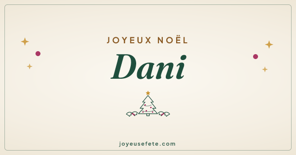 Image « Joyeux Noël Dani » au format large