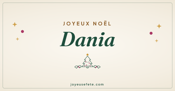 Image « Joyeux Noël Dania » au format large