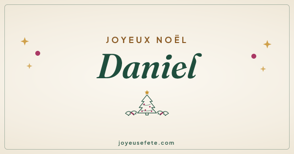 Image « Joyeux Noël Daniel » au format large
