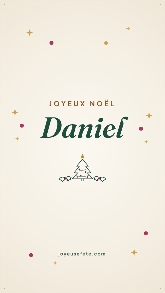 Image « Joyeux Noël Daniel » au format story