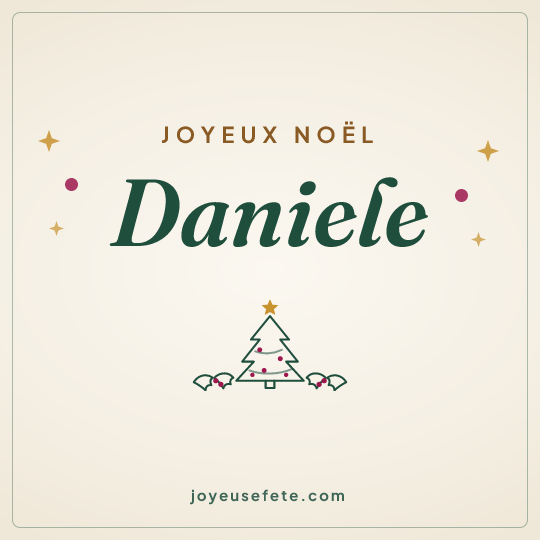 Image carrée « Joyeux Noël Daniele » pour WhatsApp