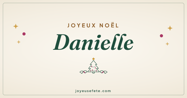 Image « Joyeux Noël Danielle » au format large