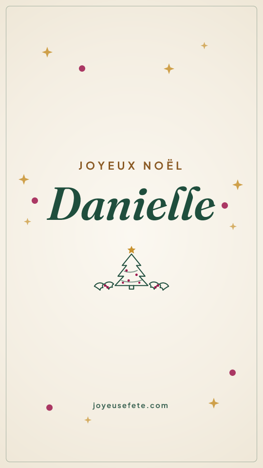 Image « Joyeux Noël Danielle » au format story