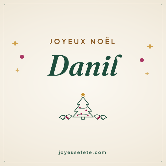 Image carrée « Joyeux Noël Danil » pour WhatsApp
