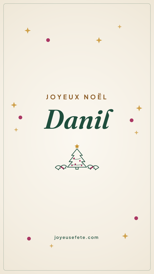 Image « Joyeux Noël Danil » au format story