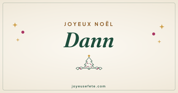 Image « Joyeux Noël Dann » au format large