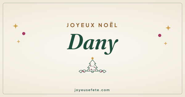 Image « Joyeux Noël Dany » au format large