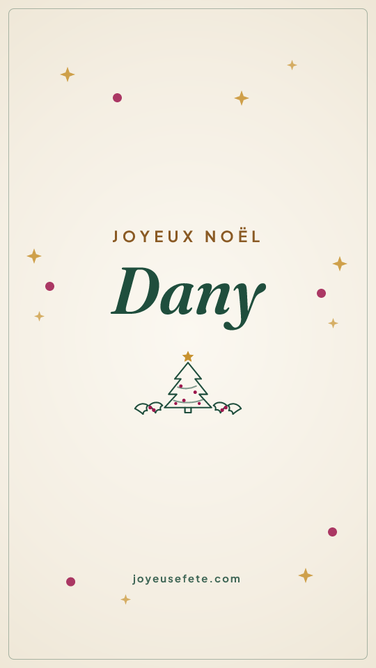 Image « Joyeux Noël Dany » au format story