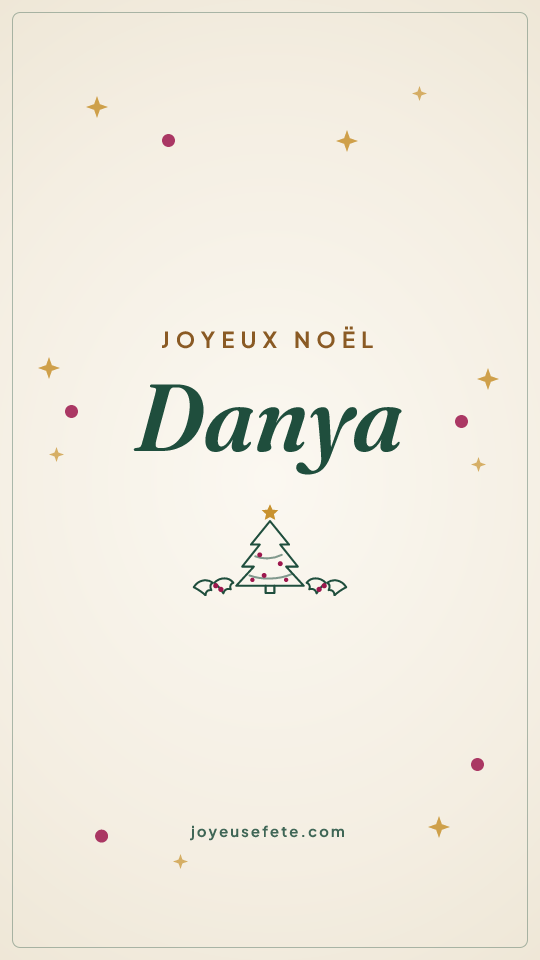 Image « Joyeux Noël Danya » au format story