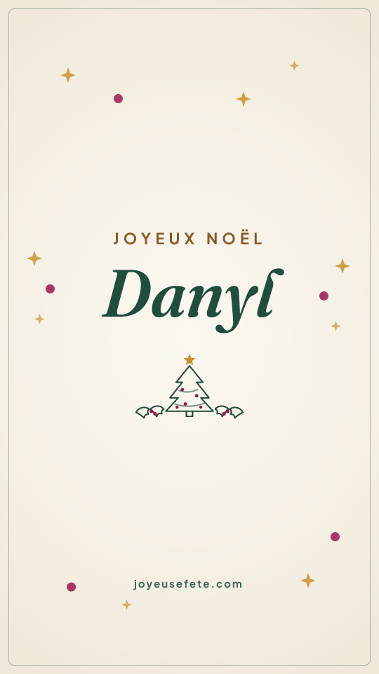 Image « Joyeux Noël Danyl » au format story