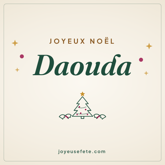 Image carrée « Joyeux Noël Daouda » pour WhatsApp