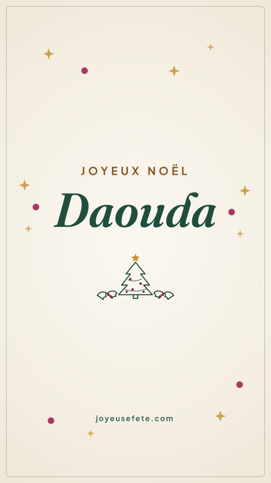 Image « Joyeux Noël Daouda » au format story