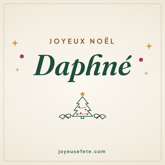 Image carrée « Joyeux Noël Daphné » pour WhatsApp