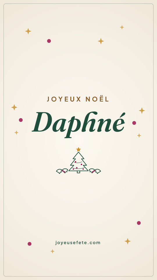 Image « Joyeux Noël Daphné » au format story