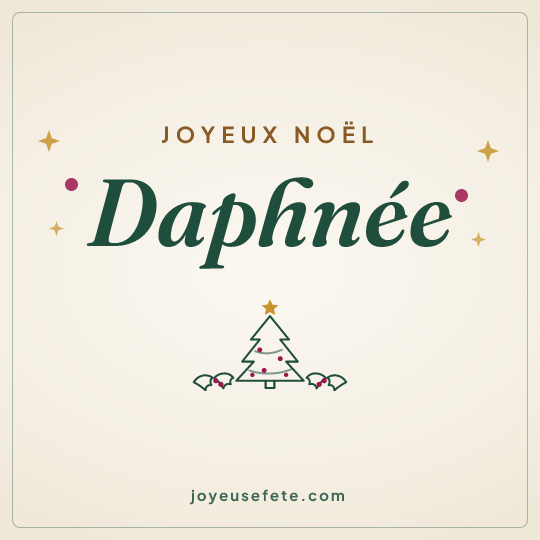 Image carrée « Joyeux Noël Daphnée » pour WhatsApp